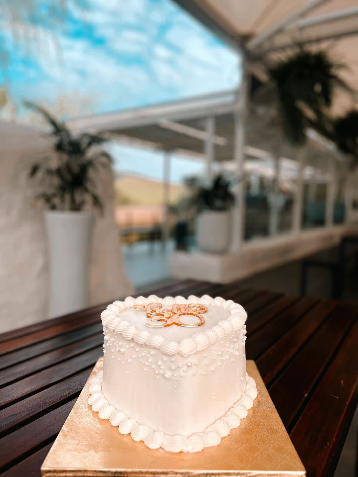 Gâteau cœur, glaçage lisse
