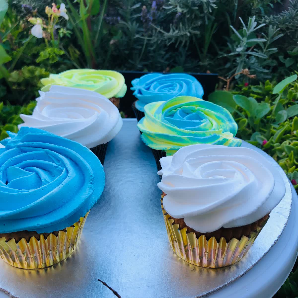 Cupcakes en rosaces