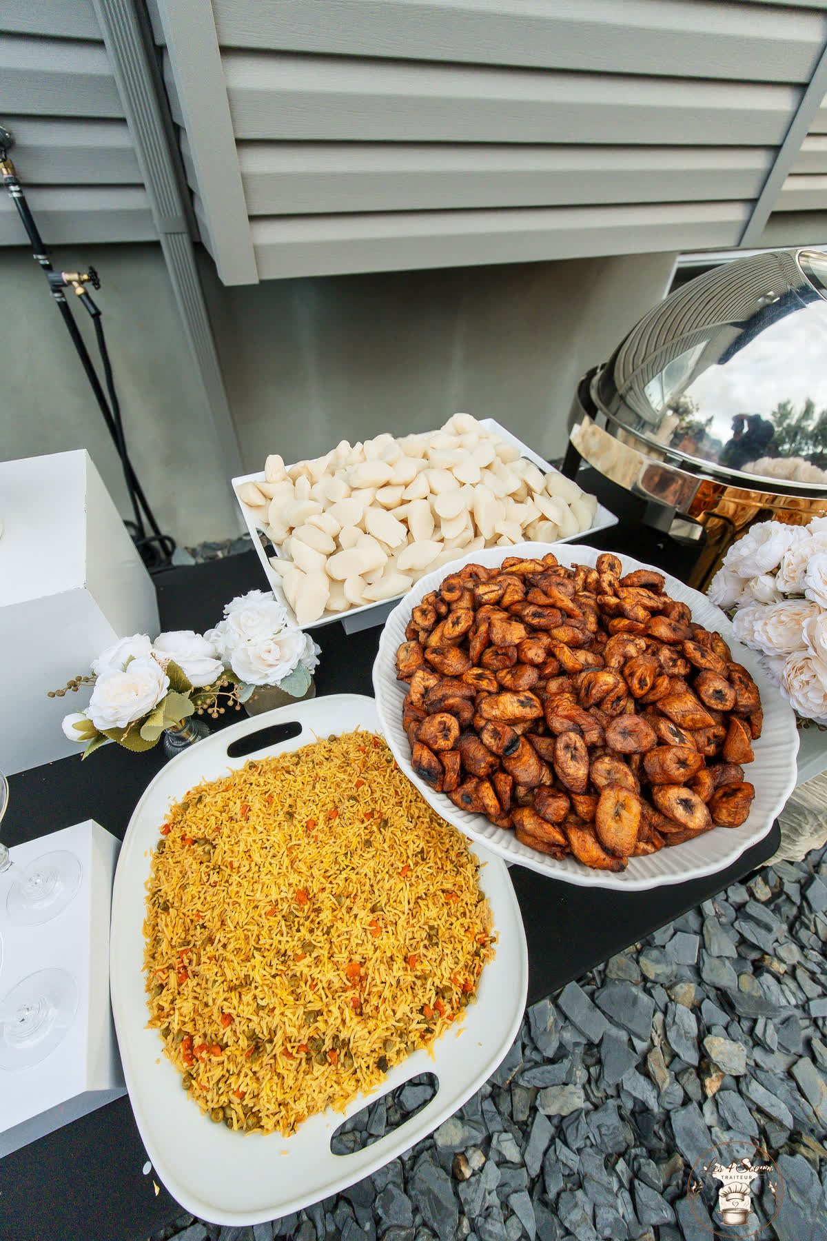 Plantains et riz parfumé